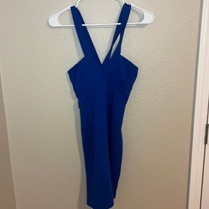 SILENCE + NOISE Royal Blue Body-con Mini Dress